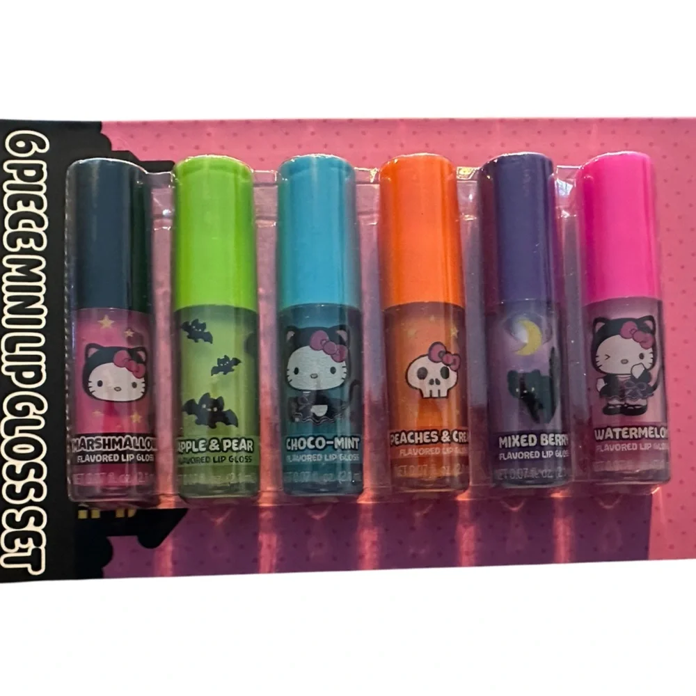 Hello Kitty Sanrio Spooky Cosmetic Brush Set and Makeup Bundle